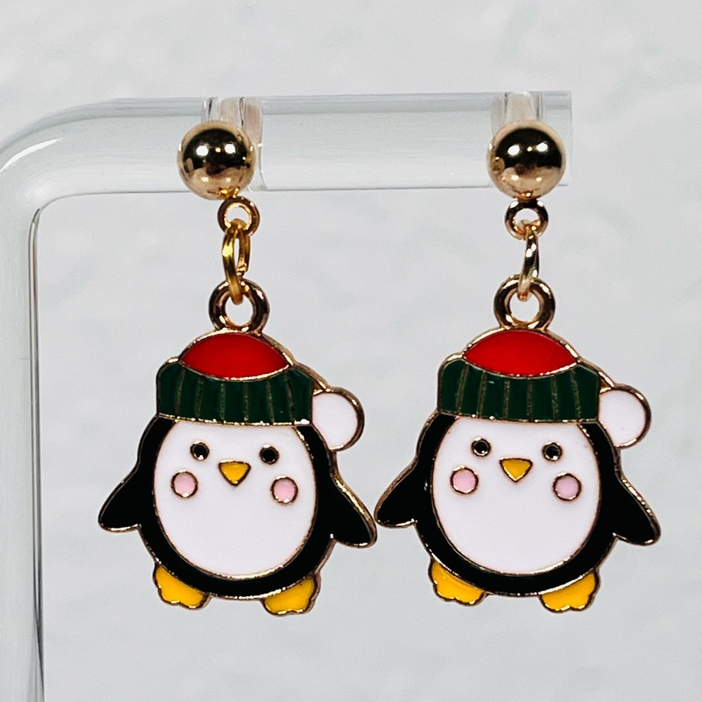 4/$20 Holiday Penguin Post Earrings